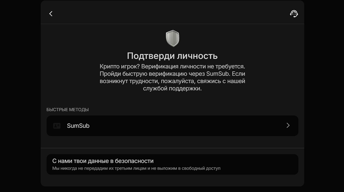 Пример формы запроса документов для верификации