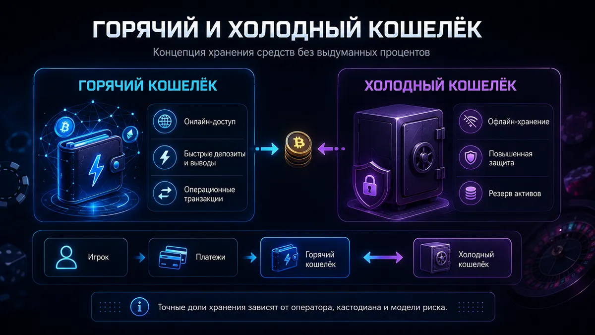 Схема разделения горячего и холодного кошелька крипто казино Горячий и холодный кошелёк в крипто казино